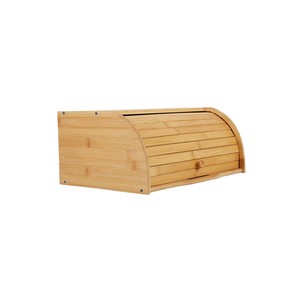 Bamboo Bread Box 40x27x17.5cm Sliding Cover Wooden <b>Storage</b> <b>Kitchen</b> Desktop Bread Keeper - Product Image 4