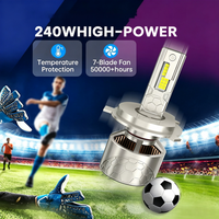 SunRise F123 9007 Auto-LED-Scheinwerfer 12V 240W 12000LM 6500K Doppel-Kupferrohr Neu IP67 Wasserdicht Hohe Helligkeit Plug-and-Play
