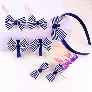 Набор головных уборов из 7 предметов, Детские банты, повязки на голову, заколки для девочек, эластичные повязки для волос, аксессуары для волос для маленьких девочек - Product Image 3