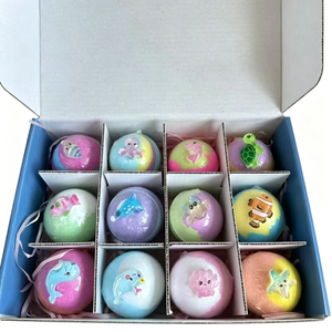 Bombas de baño para niños con juguetes, 12 bolas con aromas frutales, sal de baño y set de baño de burbujas, ecológico y saludable para niños - Product Image 5