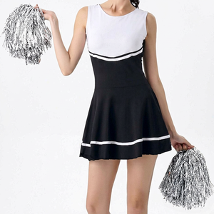 Ensemble d'uniformes de cheerleading avec haut inclus, logo personnalisé, taille adulte, personnalisable, haute qualité, 100% polyester - Product Image 1