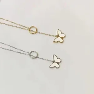 TTM Xuping cerrahi paslanmaz çelik takı 14K ve beyaz altın kolye kolye çeşitli stilleri hediye kelebek kolye