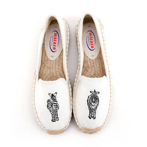 Espadrillas Casual fatte a mano per ragazze comode scarpe alla moda in lino canapa con ricamo traspirante per le donne - Product Image 6