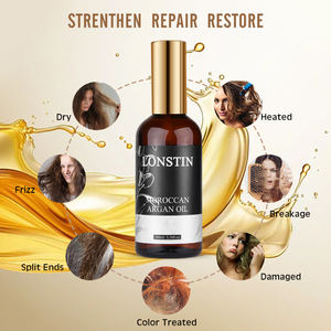 Perawatan Rambut Label Pribadi Kolagen Keratin Minyak Rambut Perbaikan Menutrisi Minyak Argan Maroko Organik untuk Rambut Rusak Keriting Mengembang - Product Image 1