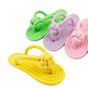 Juguete Masticable para Perros en Forma de Zapatilla de Cuerda de Algodón, Juguete de Cuerda Anudada para Limpiar los Dientes, Juguete Interactivo para Cachorros Resistente a Mordidas - Product Image 2