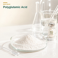 Poudre d'acide polyglutamique de haute pureté PGA CAS 25513-46-6 Qualité cosmétique 700kDa-1000kDa Prise en charge OEM ODM Poids moléculaire personnalisé