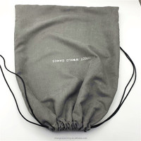 Sacs à poussière de luxe en daim velours Sofe cordon pour chapeaux sacs à main portefeuille recyclables sacs de rangement en faux daim avec impression argentée