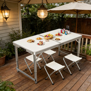 <span class=keywords><strong>Mesa</strong></span> Plegable para Jardín, Camping, Banquetes, Catering y Barbacoa, Diseño Nuevo, Color Negro - Product Image 4