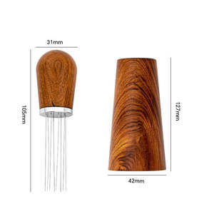 Herramienta WDT de Acero Inoxidable Reutilizable, Distribuidor de Café con Base para Agitar Polvo Suelto - Product Image 4