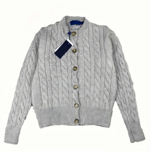 <span class=keywords><strong>Veste</strong></span> courte RL automne/hiver, pull en tricot épais brodé avec logo, 100% coton - Product Image 5