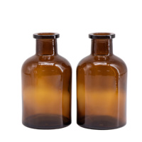 Bouteille diffuseur de parfum en verre ambré de 150 ml, cylindrique, à base épaisse, pour la maison, vide, personnalisable avec logo