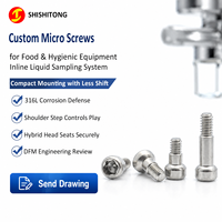 Tornillo de paso fino personalizado con cabeza Torx compuesta, fabricante de microtornillos pasivados 316L para sistemas de muestreo de líquidos