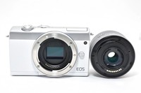 Appareil photo numérique hybride professionnel HFT EOS M200 blanc + objectif 15-45 mm Vente en gros au Japon