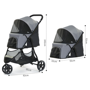 Poussette pour <span class=keywords><strong>chien</strong></span> légère de luxe pliable pour petits chiens et chats pour les aventures <span class=keywords><strong>en</strong></span> plein air et le <span class=keywords><strong>transport</strong></span> - Product Image 3