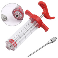 Kit d'injection de saveur pour viande BBQ avec aiguilles en acier inoxydable et seringue en PP de qualité alimentaire, idéal pour sauces et marinades de cuisine - Fournisseur d'usine