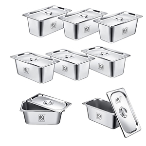 Nhà Máy Cung Cấp Khay Đựng Kem Cỡ Lớn Tùy Chỉnh Khay Đựng Thực Phẩm Bằng Thép Không Gỉ 100Mm 1/2 Gn - Product Image 1