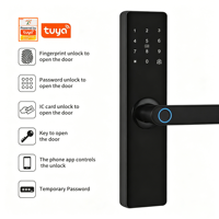 Serrure de porte à empreintes digitales de base avec serrure à code, toutes les dimensions des trous de mortaise de la série 50/68/85 - Spécialement conçue pour les chambres