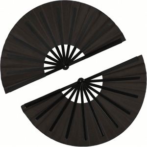 2025 Custom Eco-friendly <b>Large</b> Plastic Ribs Fabric Folding Hand <b>Fans</b> Personalized Painted Logo Plastic Crafts - Product Image 1