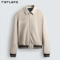 Veste en jean en daim pour homme, tendance, hiver, écologique, col rabattu, fermeture éclair, imperméable, coupe-vent, respirante, réversible