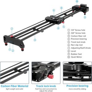 Gvm SLIDER-80 không dây Chuyên nghiệp sợi carbon cơ giới máy ảnh thanh trượt hỗ trợ video thời gian trôi đi nhiếp ảnh theo dõi ngang - Product Image 4