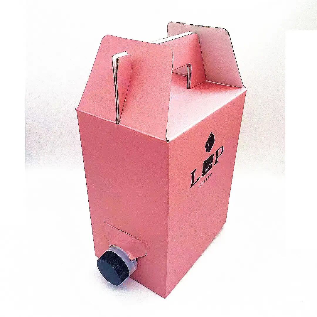 น้ำของเหลวกล่อง1L/3L/5L/10L/20L Cubitainer ไวน์น้ำผลไม้กาแฟบรรจุภัณฑ์ถุงกระดาษในกล่องที่มีการจัดการ