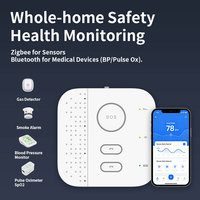 Passerelle de sécurité domestique intelligente 4G LTE avec bouton SOS d'urgence, appels bidirectionnels, hubs de téléassistance VoIP pour la surveillance des signes vitaux des personnes âgées