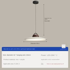 Lámpara de barra de hierro minimalista moderna para hoteles, restaurantes, diseño de sombrero de <span class=keywords><strong>pescador</strong></span> antiguo, candelabro de comedor de Color 3000K - Product Image 6
