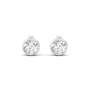 Boucles d'oreilles solitaires élégantes et étincelantes en or plaqué 10 carats avec diamant CVD de laboratoire de 0,47 ct, certifié IGI, design tendance, cadeau de bijoux - Product Image 3