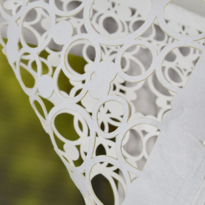 Wholesale French romantic style hollow panel design filter <b>curtain</b>, 1 piece, 100 * 100cm, used <b>for</b> <b>kitchen</b>, living room, wedding - Product Image 4