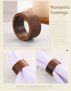 Anillo de Servilleta de Madera Personalizado, Redondo, al por Mayor, para el Hogar, Fiestas, Bodas, Hecho a Mano - Product Image 5