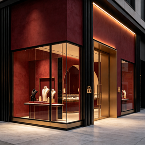Boutique de bijoux de luxe Bourgogne, design d'intérieur, vitrine de présentation de bijoux sur mesure, solution complète pour la boutique - Product Image 6