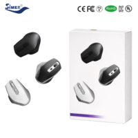 Mouse Ergonómico Inalámbrico de 3 Botones, Silencioso, con Carga USB Tipo-C, Programación de Macros, para Oficina