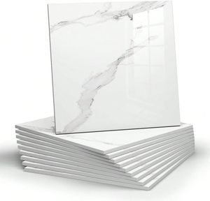 Marble Peel <strong>Stick</strong> Anti-Slip Waterproof Ceramic <strong>Floor</strong> <strong>Tiles</strong> 10mm Thick Modern Design for Kitchen <strong>Bathroom</strong> Living Room - Product Image 1