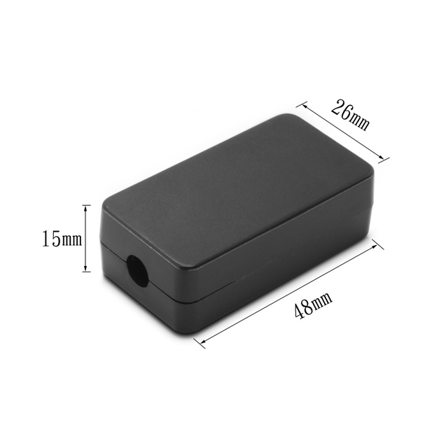 ABS Injection Plastic Adapters Box Case 48x26x15 MM  Customization Black IP54 Junction Box ISO9001 Enclosure Electronics