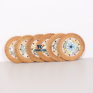 Vente en gros Nouveau design Sous-verres en rotin Faits à la main Enduits en rotin Décoration de table Écologique - Product Image 1