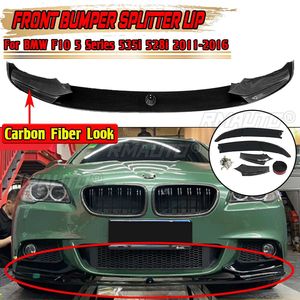 4pcs Car Front Bumper Lip Spoiler <b>Splitter</b> Surround Molding Cover Trim Body Kit for BMW F10 5 Series 535i 528i M Sport 2011-2016 - Product Image 1