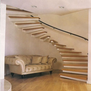DAIYA USA <span class=keywords><strong>Tapis</strong></span> <span class=keywords><strong>d</strong></span>'<span class=keywords><strong>escalier</strong></span> flottant en chêne avec garde-corps en verre trempé - Product Image 4