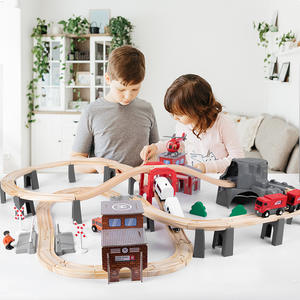 Enseignement sida ferroviaire jeu de construction <span class=keywords><strong>en</strong></span> <span class=keywords><strong>bois</strong></span> <span class=keywords><strong>train</strong></span> enfants jouet - Product Image 4
