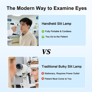 กล้องจุลทรรศน์แบบพกพา Aist Optics รุ่น HSL-2 พร้อมไฟ LED สำหรับตรวจตาและสัตว์ สีเงิน - Product Image 5