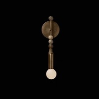 Applique Murale Vintage en Laiton et Marbre, Luminaire Moderne en Verre Cristal pour Chambre à Coucher, Chevet, Villa de Luxe, Couloir d'Hôtel, Décoration Intérieure
