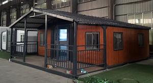 บ้านสำเร็จรูปเคลื่อนย้ายได้ วิลล่าสำเร็จรูป บ้านคอนเทนเนอร์เหล็กกันสภาพอากาศ ขนาด 20 ฟุต ขยายได้ ผนังแบบแซนวิช ราคาประหยัด หรูหรา - Product Image 3