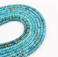 Perles en turquoise bleue naturelle en gros, perles rondes de qualité garantie pour bracelets et colliers