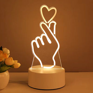 2024 Mới Hiện Đại USB <span class=keywords><strong>LED</strong></span> 3D Ánh Sáng Ban Đêm 5W Acrylic Bầu Không Khí Đèn Phong Cách Anime 3D Illusion Trắng Ấm Cho Trẻ Em Phòng Ngủ Bảng - Product Image 4