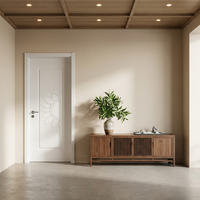 Porte Intérieure en Bois à Approvisionnement Rapide DK-117 Style Minimaliste Moderne Porte Coulissante à Pousser/Tirer en Polymère CPL pour Chambre et Hôtel Résistant à l'Eau