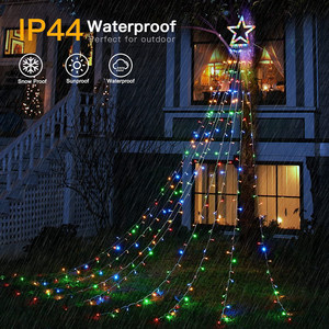 Luces de arbol de Navidad con anillo 9 lineas 317 luces de Navidad para interiores y exteriores con - Product Image 3