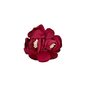 Accessoires en tissu, fleurs 3D en forme de rose, 7 cm, faits à la main, pour cheveux, chaussures, sacs, vêtements, décorations - Product Image 5