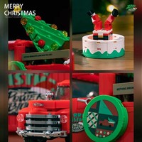 PB PB8849 Juguete de Construcción, Camión de Árbol de Navidad, Modelo de Coche, Educativo, DIY, ABS, Escala 1:32, Juego de Bloques de Construcción, 611 Piezas