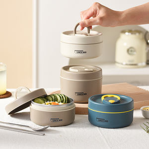 Wadah termos termos termos makanan vakum baja tahan karat kustom kotak Bento sekolah siswa pegangan tangan terisolasi wadah makanan mangkuk nasi - Product Image 6