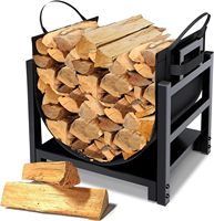 Cheminées et accessoires en métal de style moderne robustes, support à bois de chauffage, porte-bûches, écran pour le stockage, acier durable