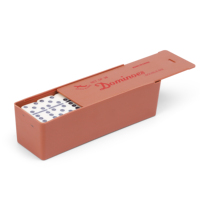 Jeu de dominos personnalisé Double Six Juxing D6-5211P, dominos en plastique colorés, écologiques, jeu éducatif pour toute la famille, tuiles ivoire